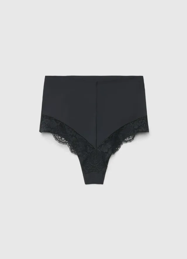 Calliope slip gainant taille haute femme dentelle