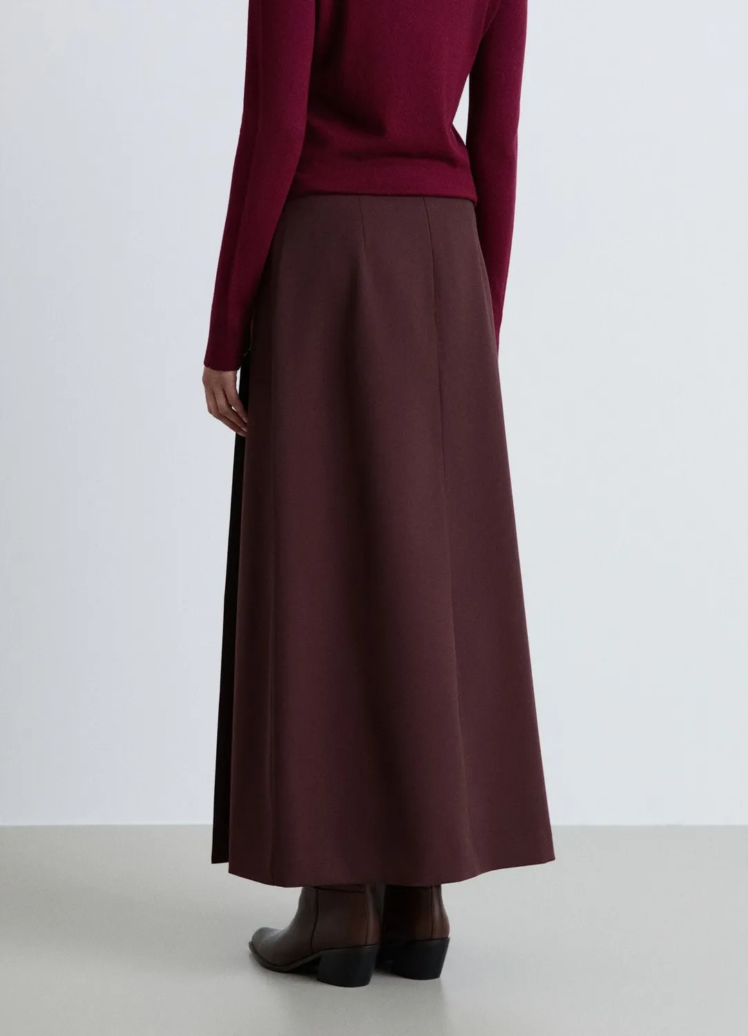 Calliope Circle jupe midi femme œillets taille haute