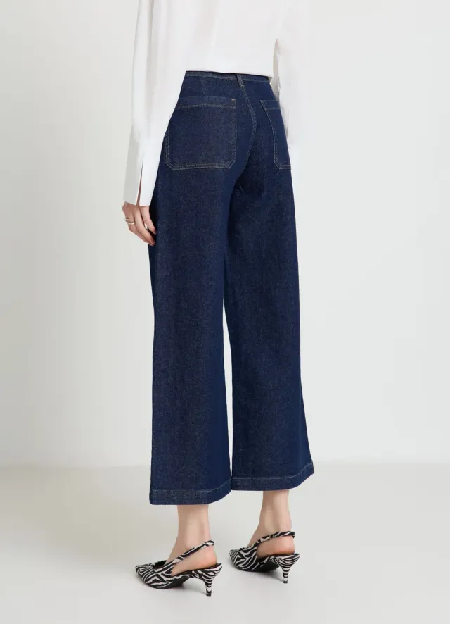 Calliope jean culotte femme large cheville