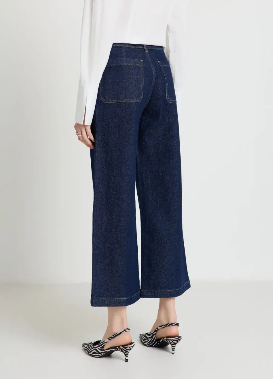Calliope jean culotte femme large cheville