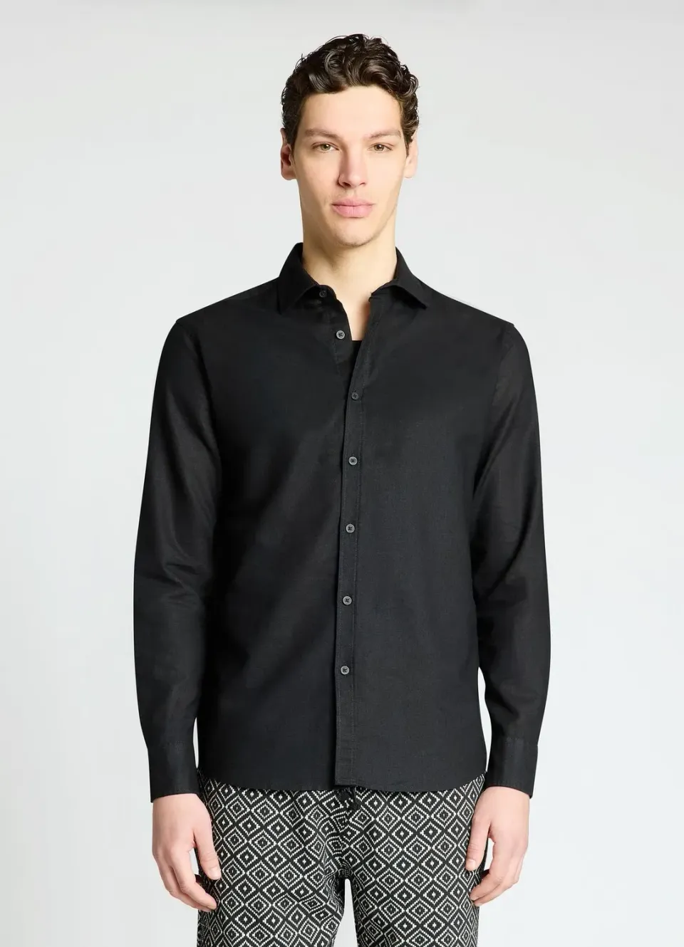 Calliope chemise lin homme manches longues regular