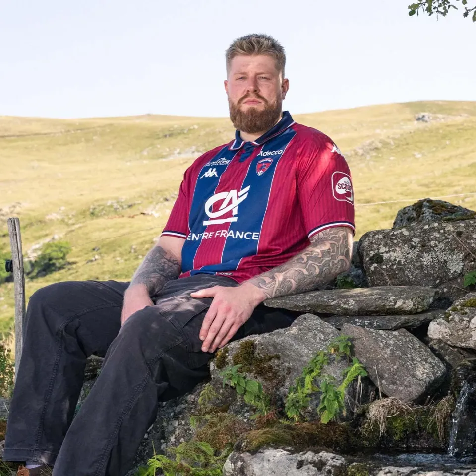 Kappa Kombat Home Clermont Foot 63 maillot homme rouge
