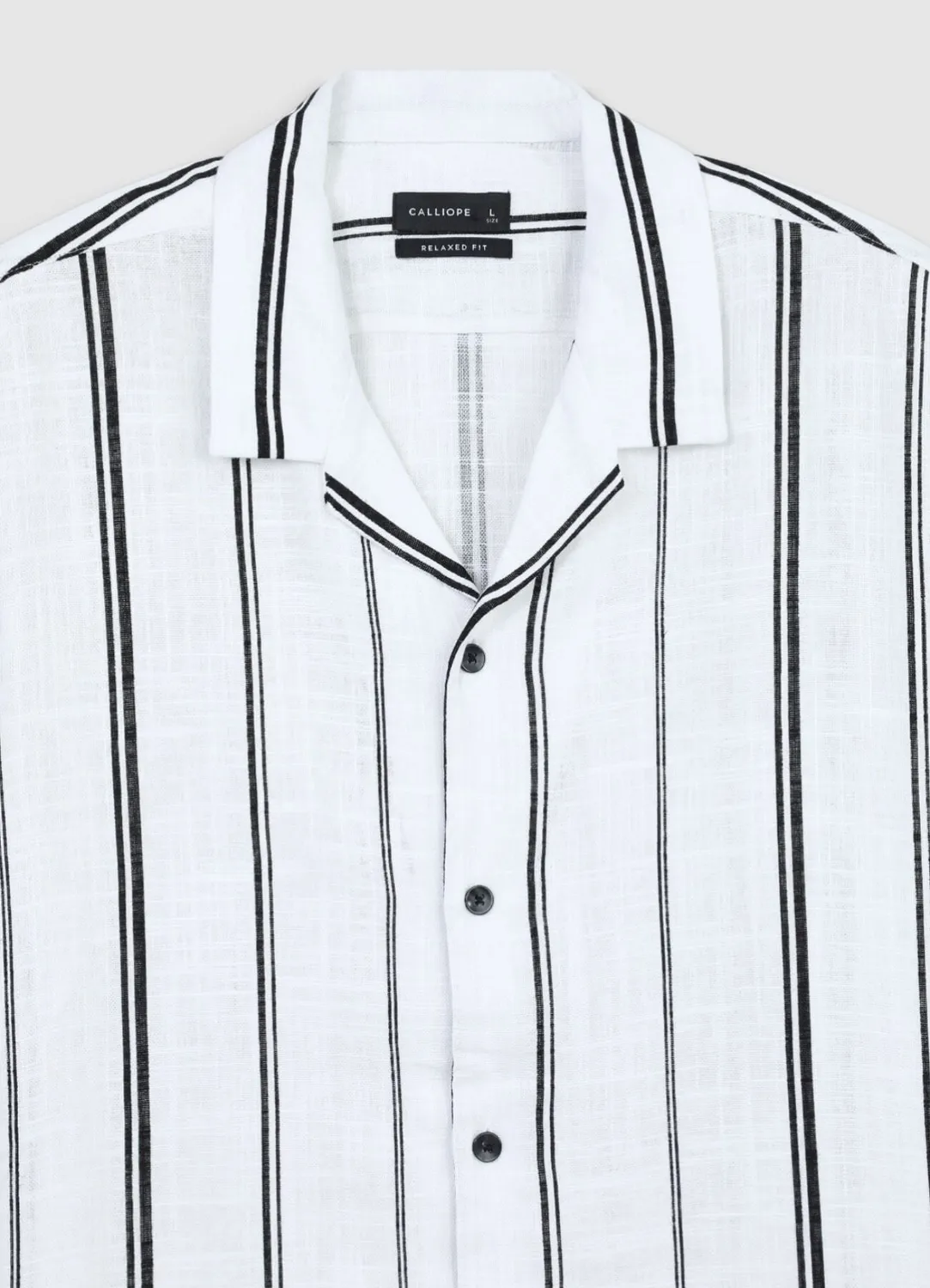 Calliope Chemise rayée homme manches courtes regular