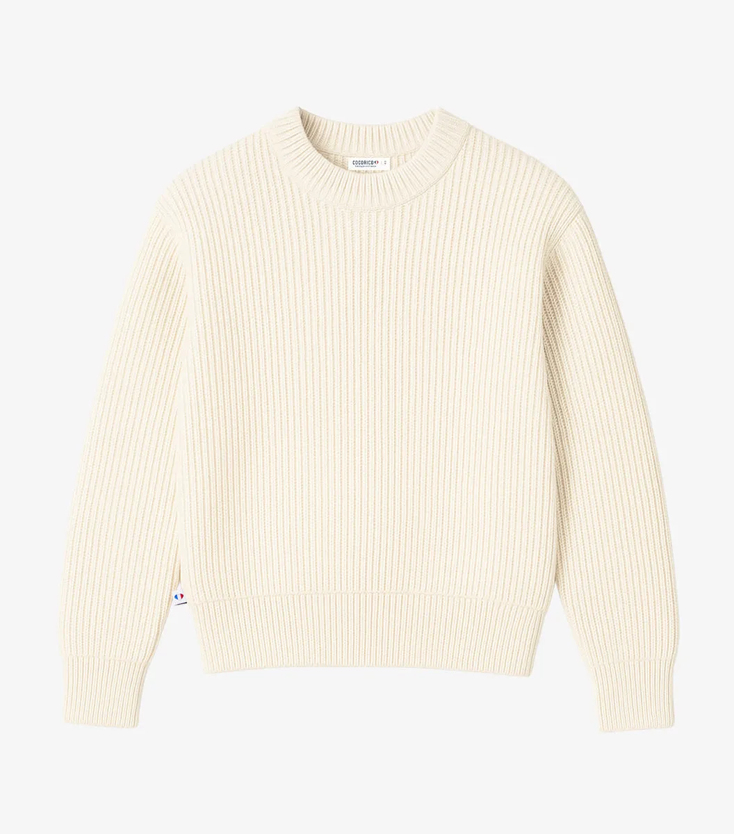 Cocorico Margaux pull femme écru laine