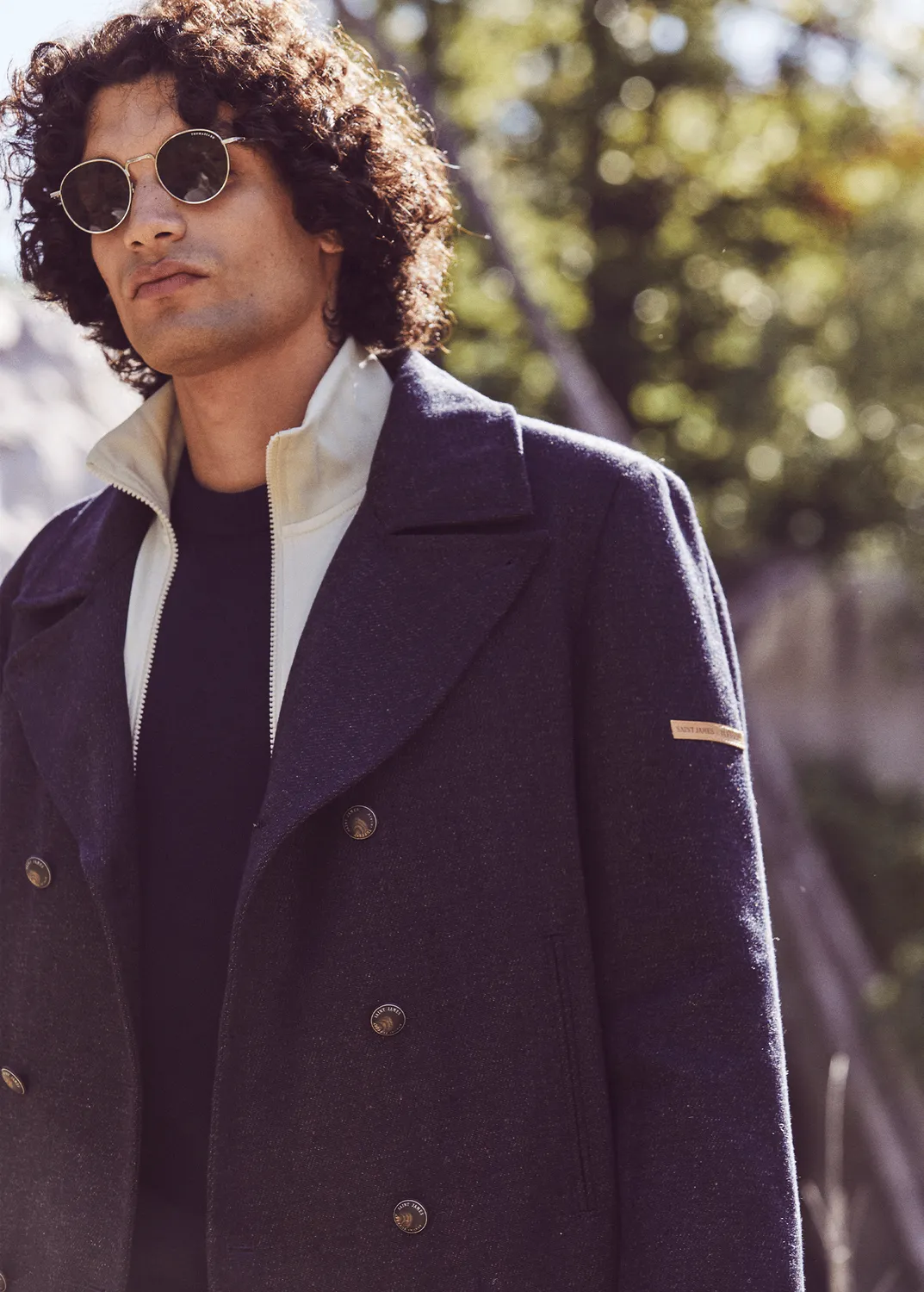Saint James Héritage caban laine mérinos indigo chanvre T44