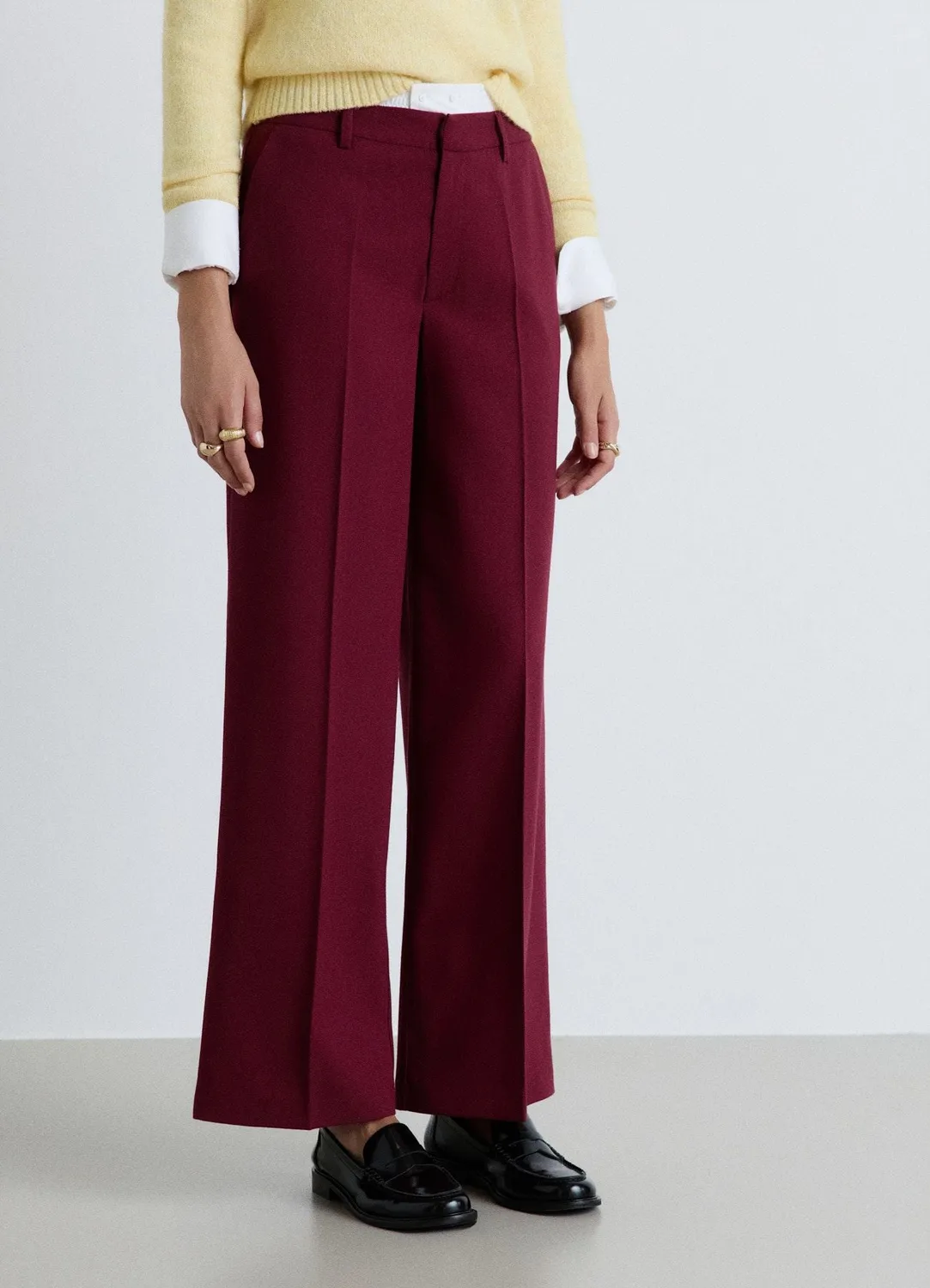 Calliope pantalon palazzo femme large taille élastique