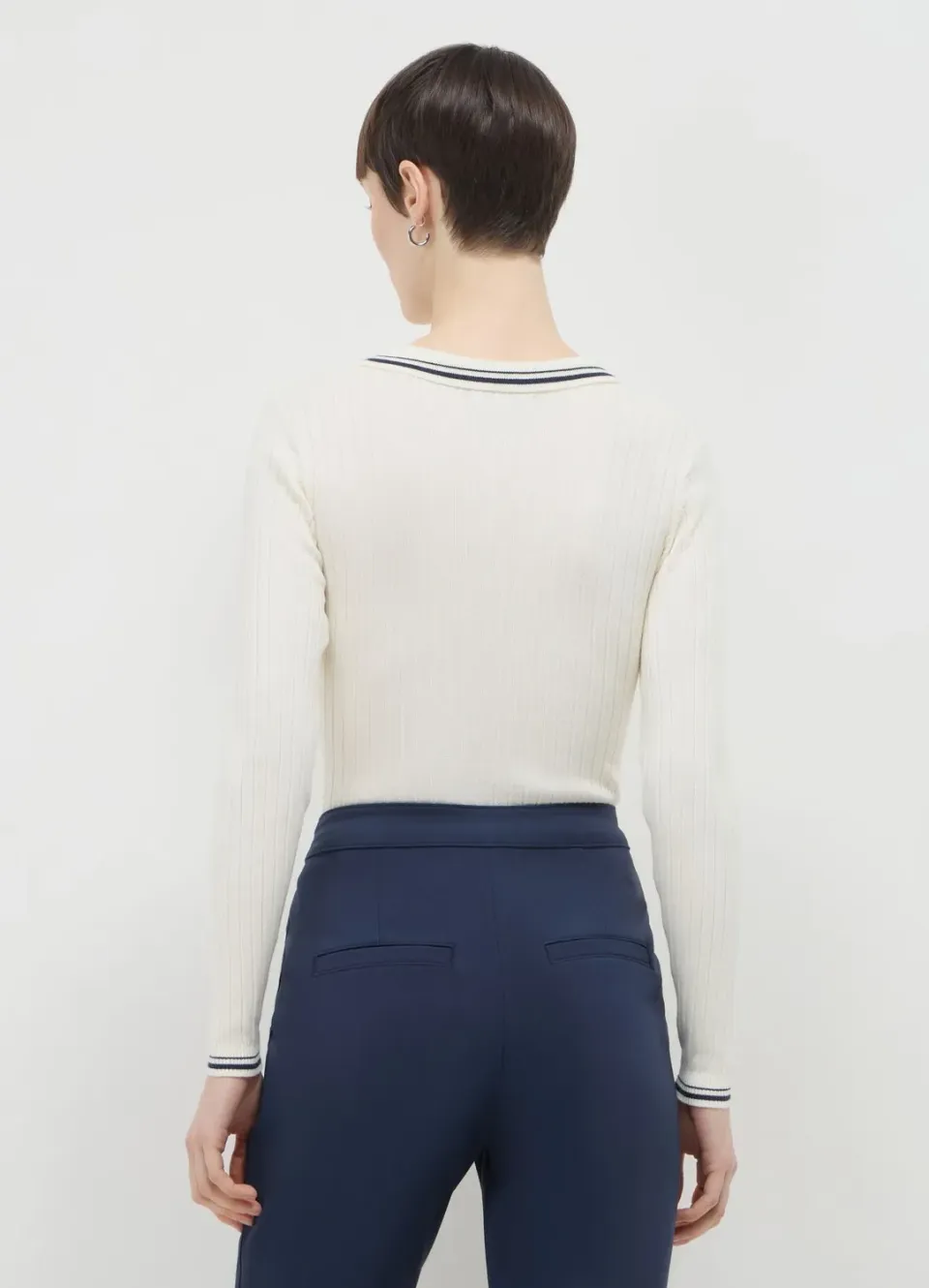Calliope à tresses polo pull femme manches longues