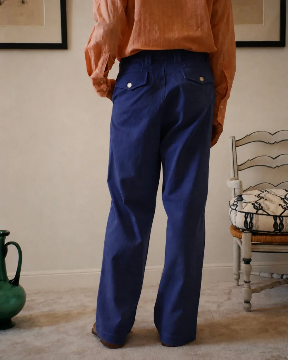 Erevan Walter pantalon moleskine marin