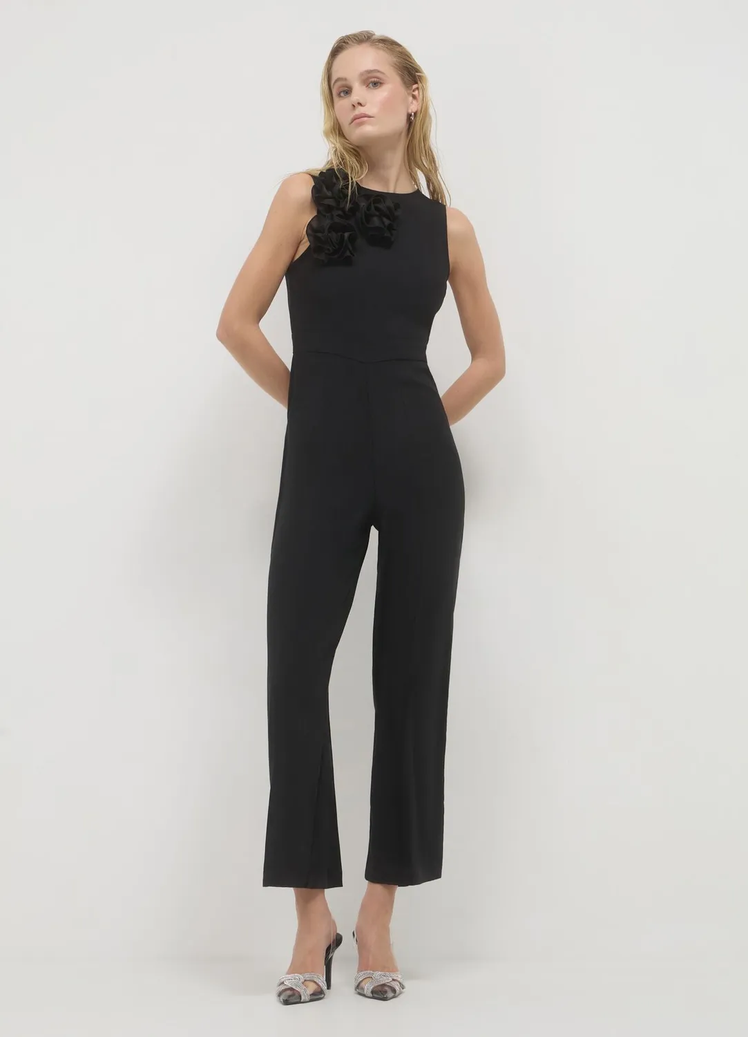 Calliope combinaison longue femme fleurs sans manches