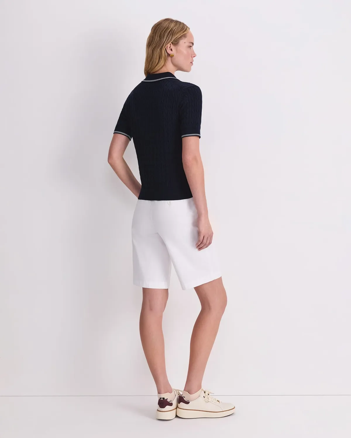 Sportscraft Chiffon Cable polo femme coton