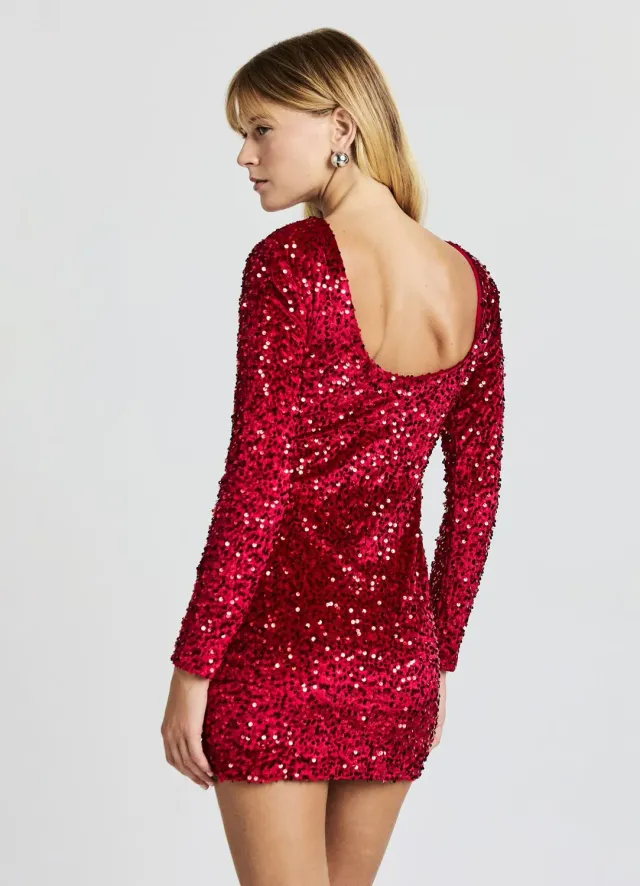 Calliope Dos Nu Paillettes robe femme soirée
