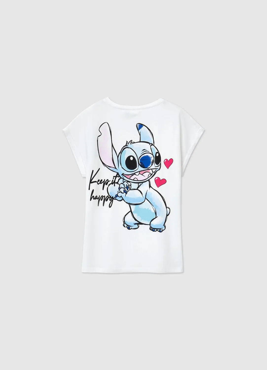 Calliope t-shirt Stitch fille manches courtes poche