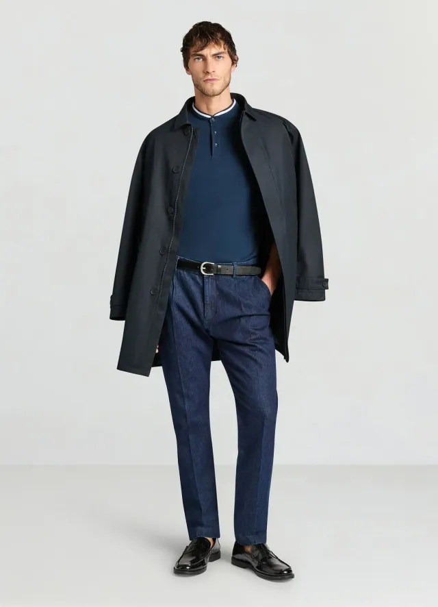 Calliope polo col coréen homme manches courtes