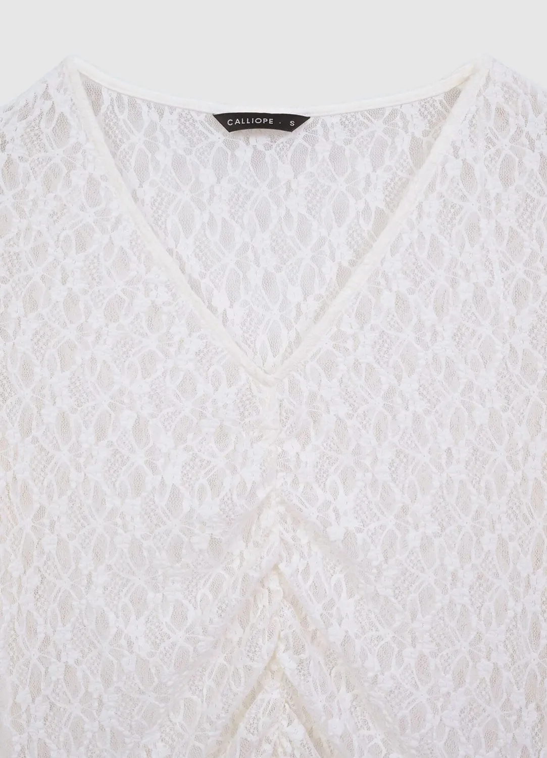 Calliope body dentelle col V manches longues