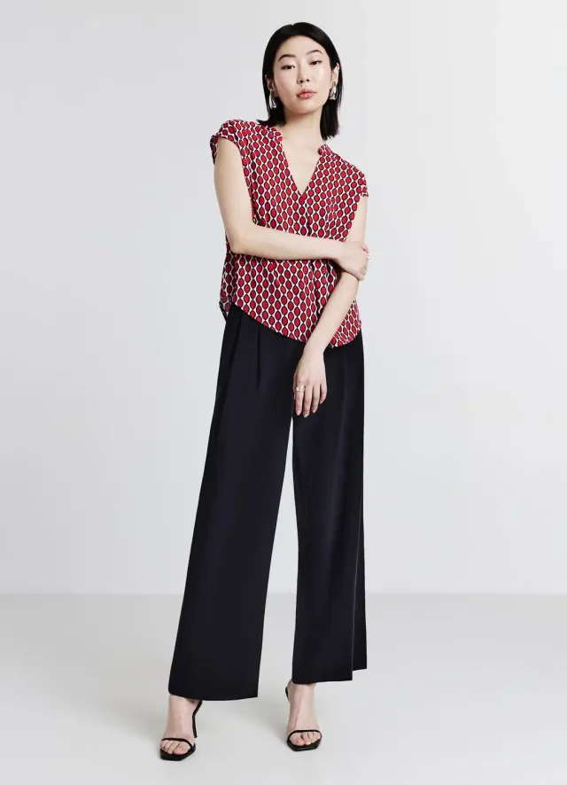 Calliope chemise femme sans manches col coréen