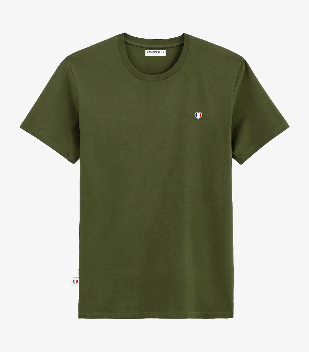 Cocorico Iconique T-shirt Homme Kaki coton