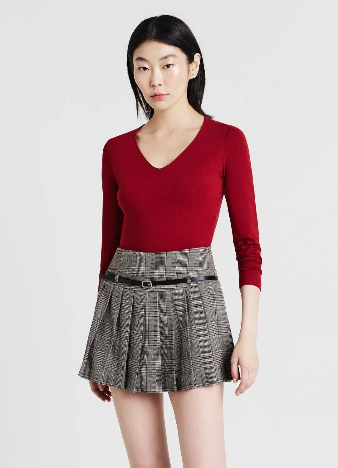 Calliope Col V body femme manches longues