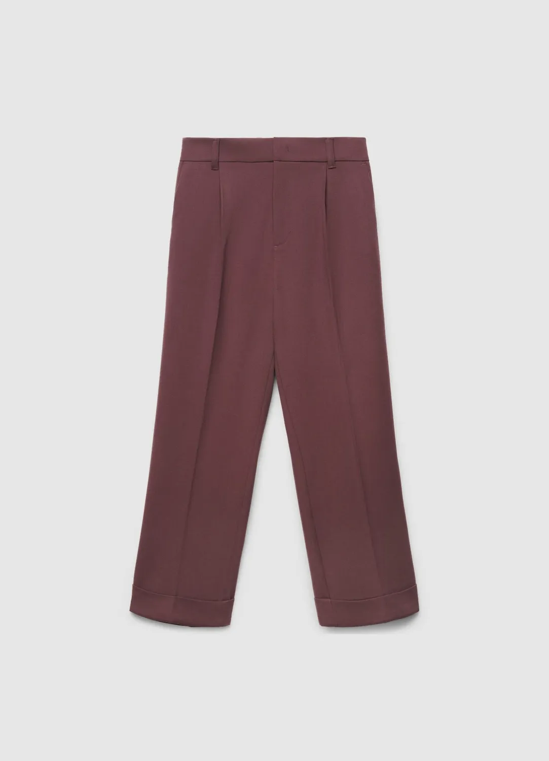 Calliope pantalon droit taille haute femme à revers