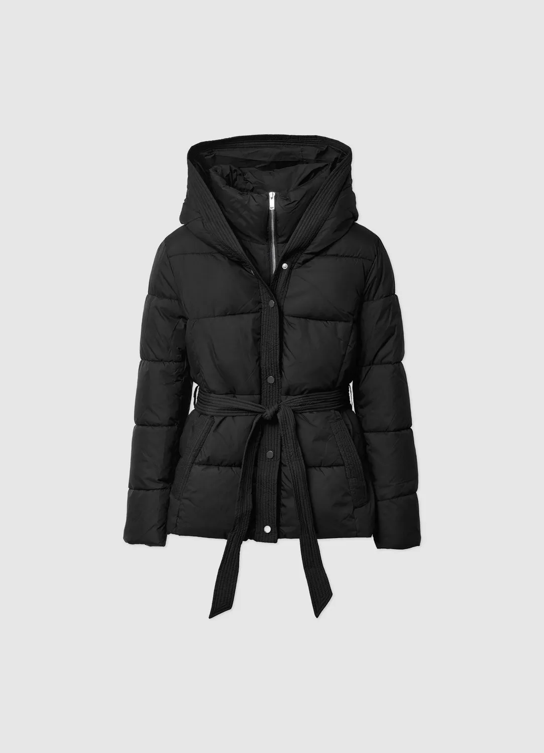 Calliope veste matelassée capuche ceinture femme uni