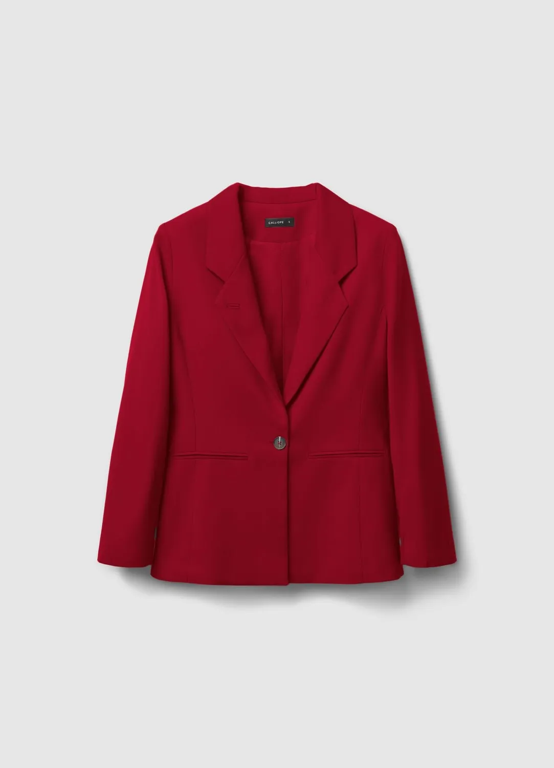 Calliope Blazer Femme Uni Col Montant 2 Boutons