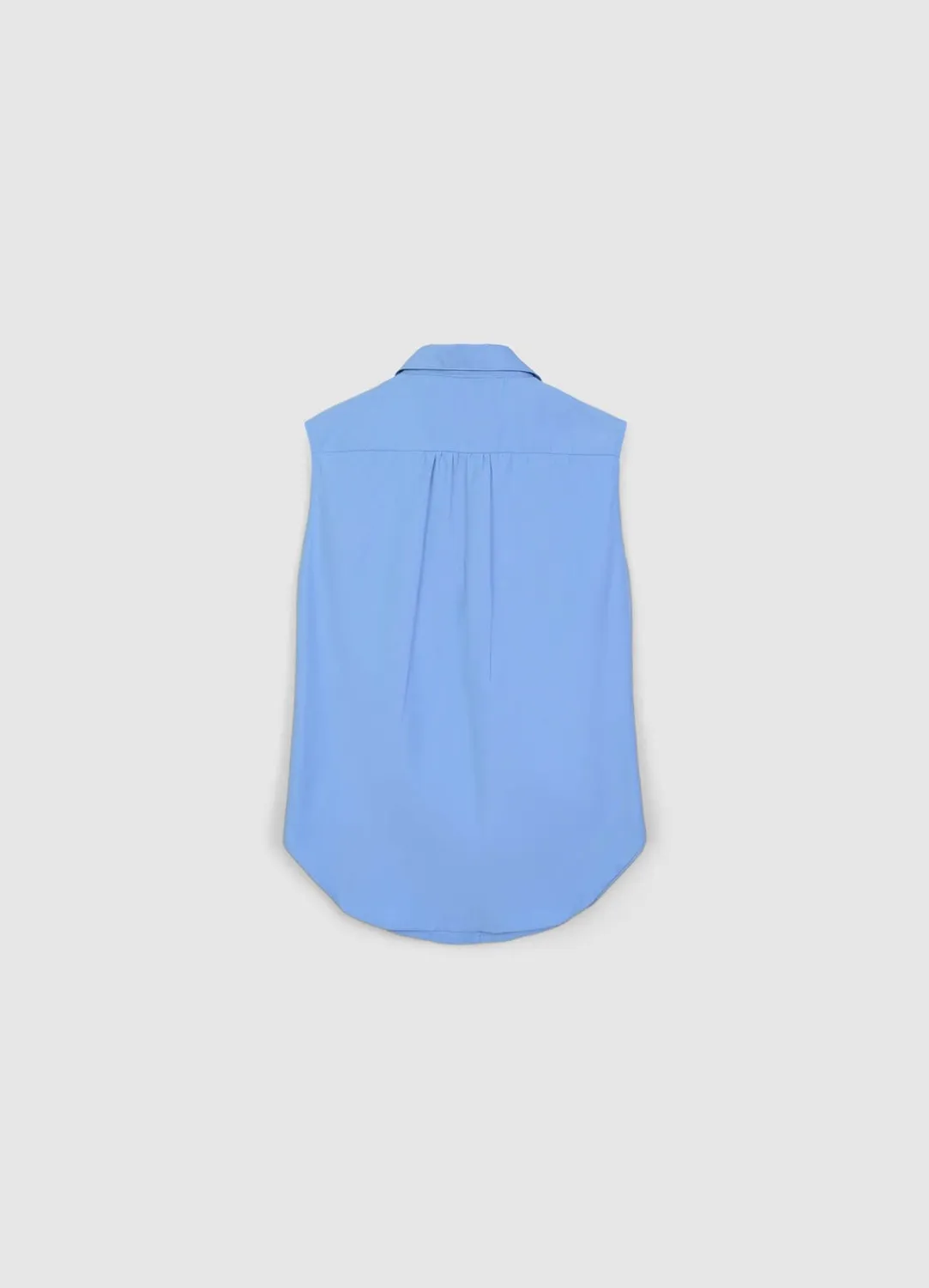 Calliope top femme col chemise sans manches coton