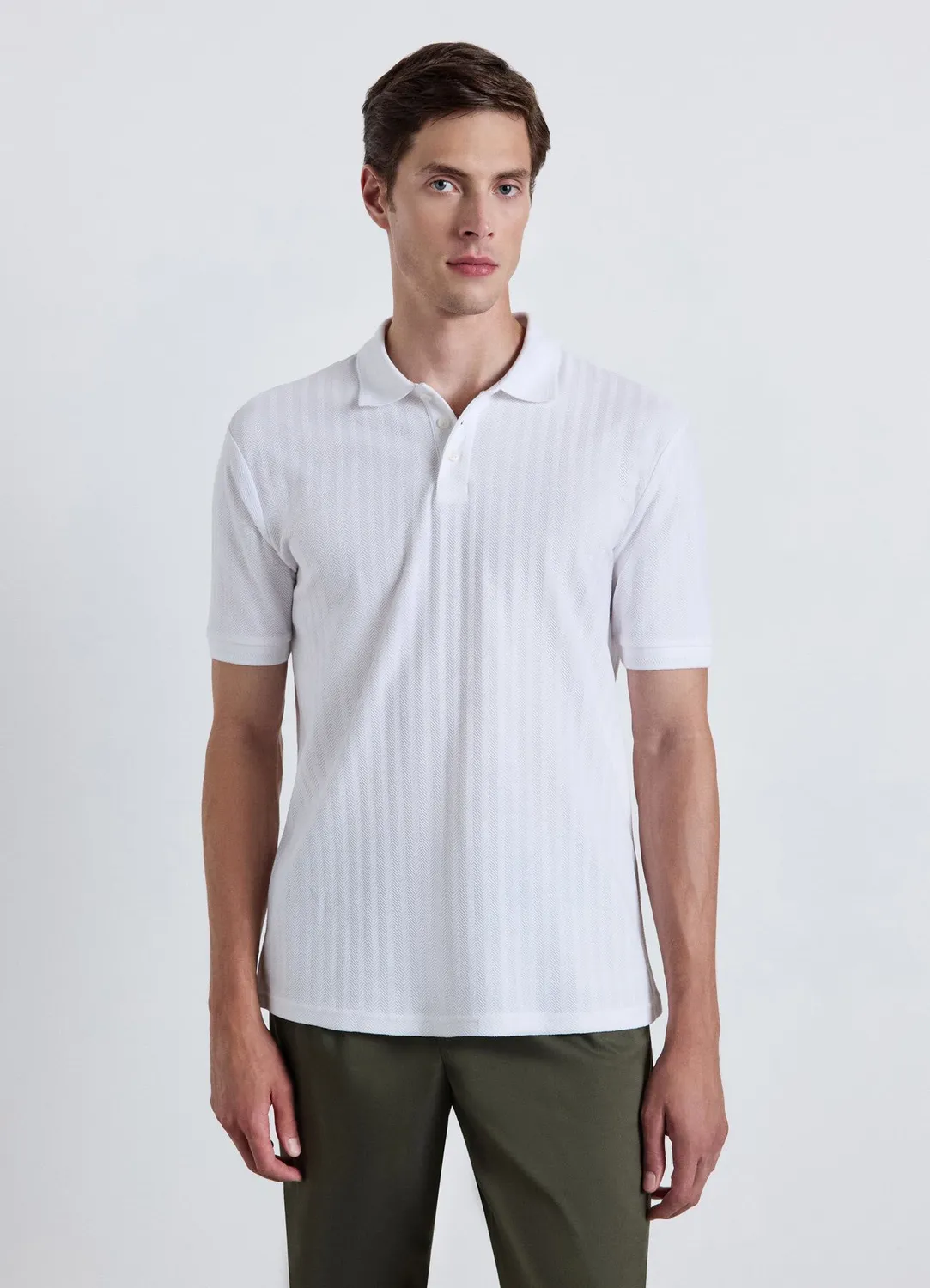 Calliope Polo manches courtes homme uni col