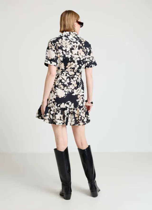 Calliope Atelier robe à volant femme fleurie