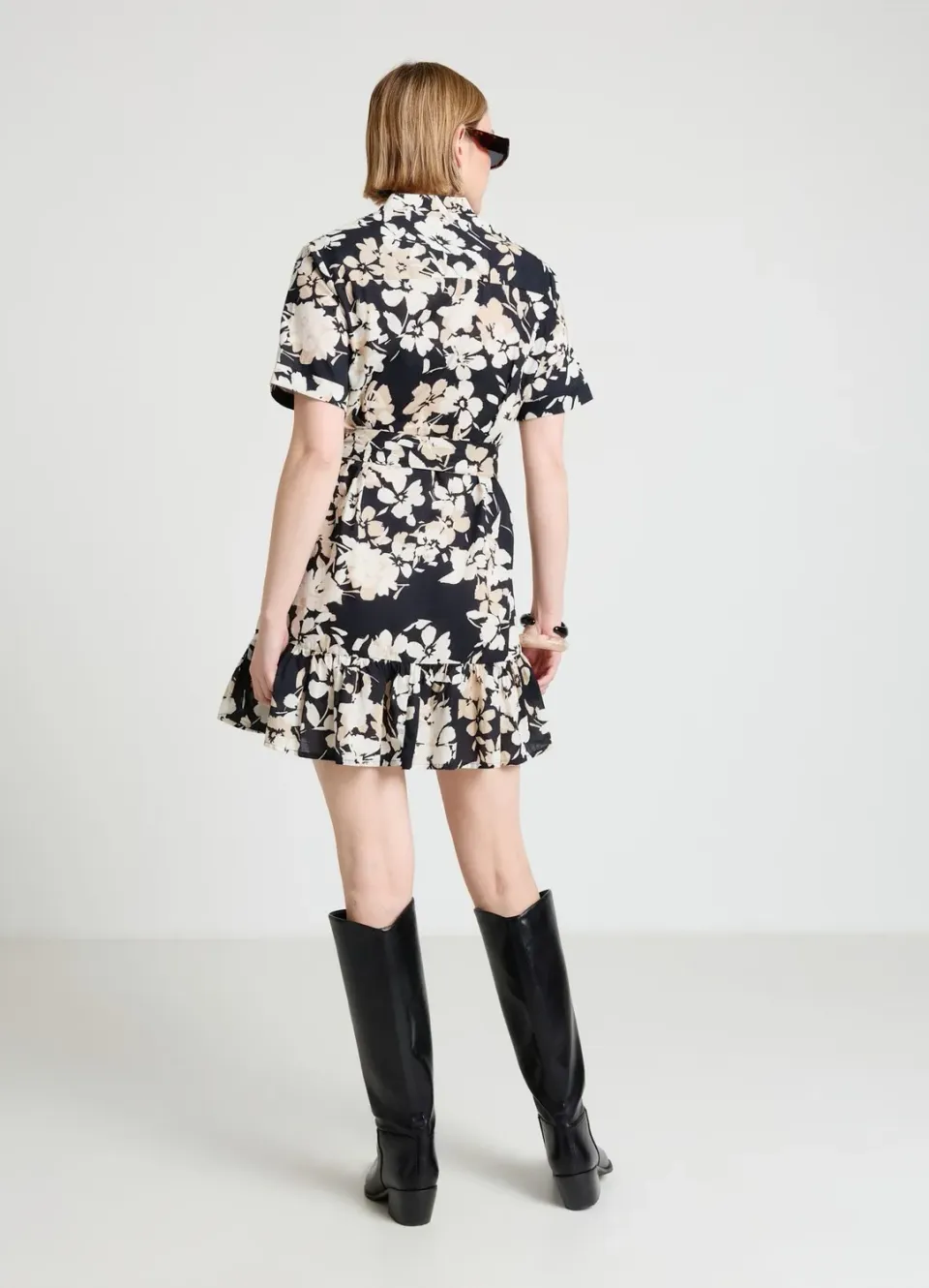 Calliope Atelier robe à volant femme fleurie