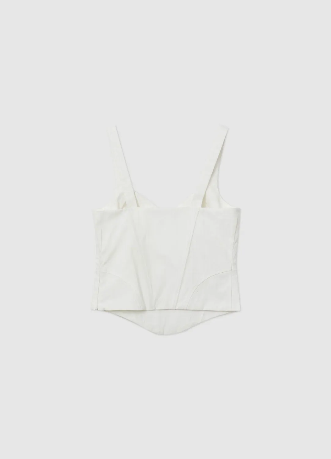 Calliope top bustier femme à baleines uni
