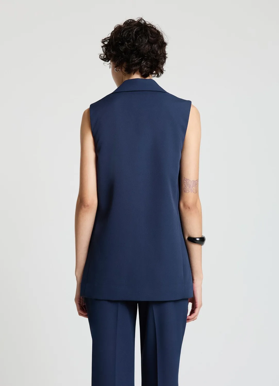 Calliope Gilet Long Monopetto Femme 2 Boutons