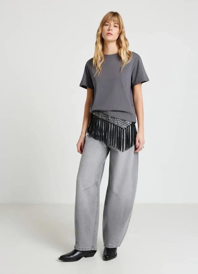 Calliope t-shirt femme col rond uni coton