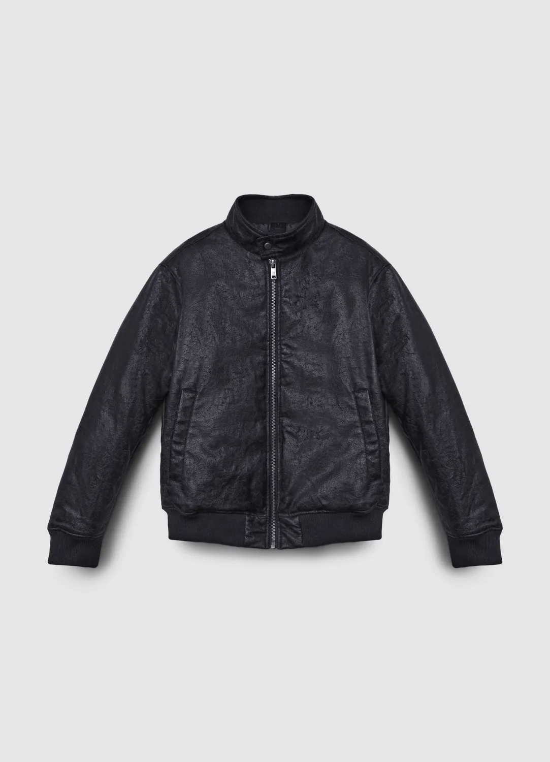Calliope blouson homme simili cuir matelasse col montant