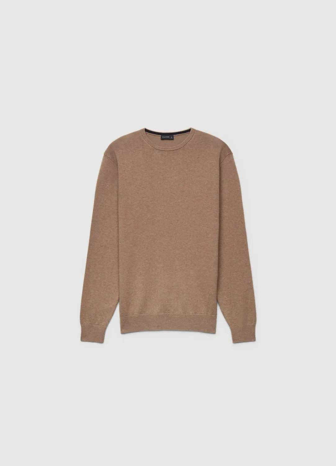 Calliope pull col rond homme uni manches longues