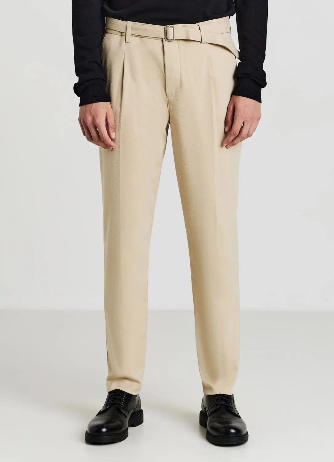 Calliope Pantalon homme habillé plis ceinture