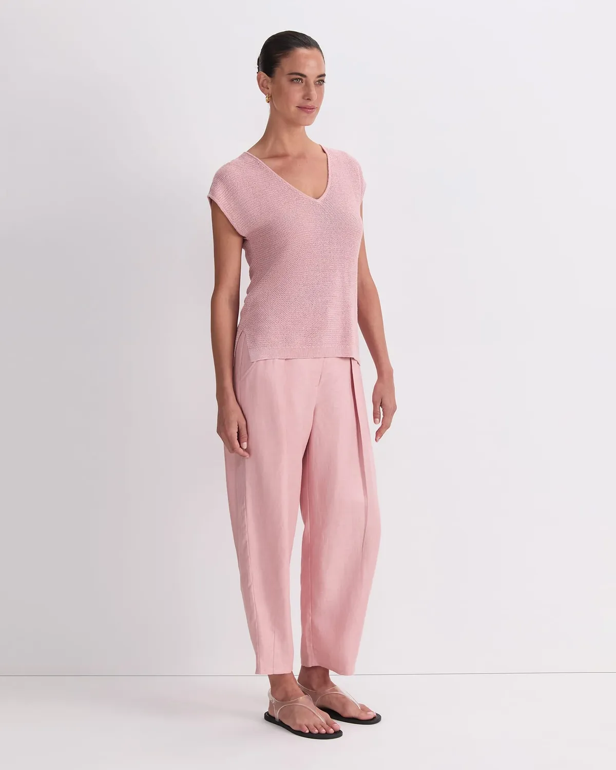 Sportscraft Luisa V-Neck top femme lin