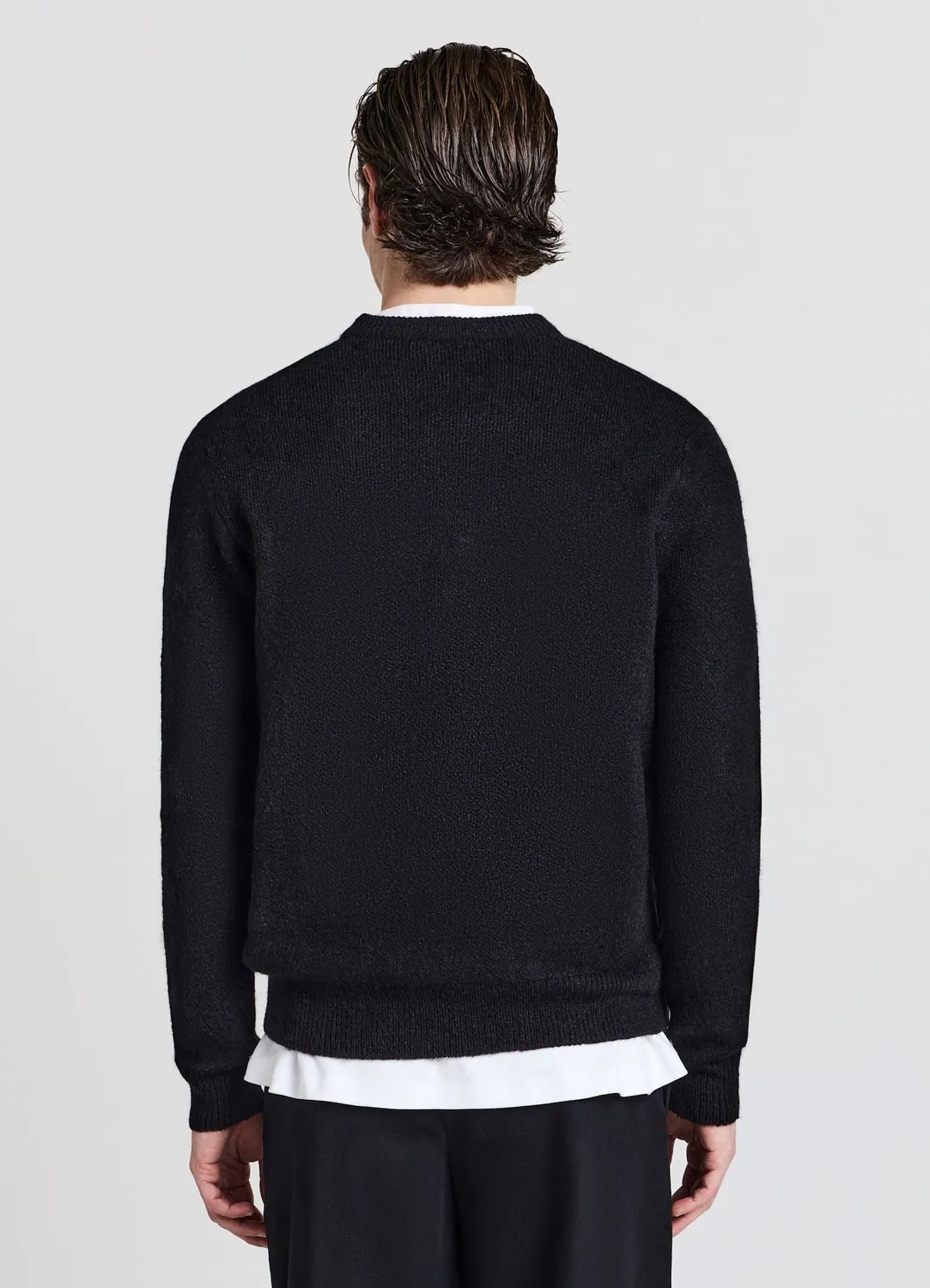 Calliope pull col rond homme effet pelucheux