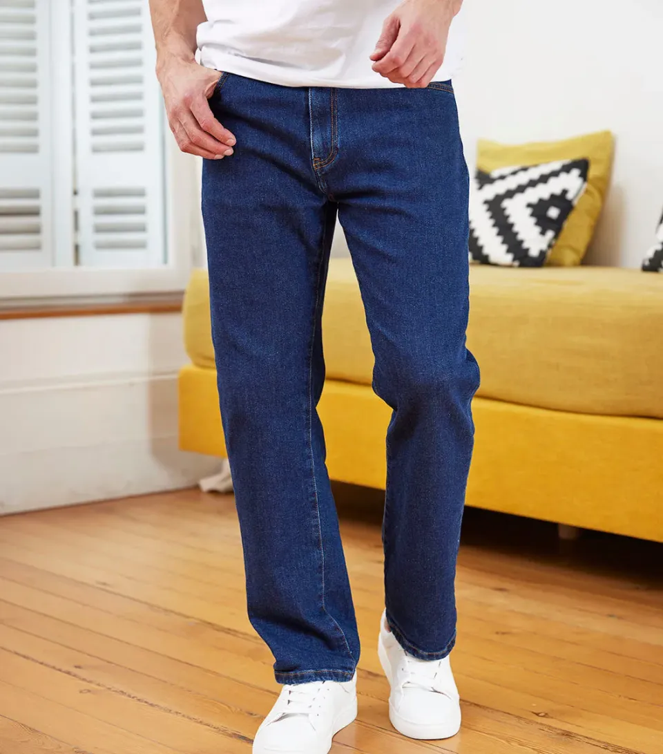 Cocorico Large jean homme bleu foncé denim stretch