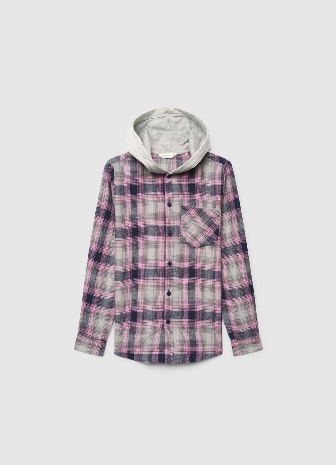 Calliope Chemise à carreaux fille capuche