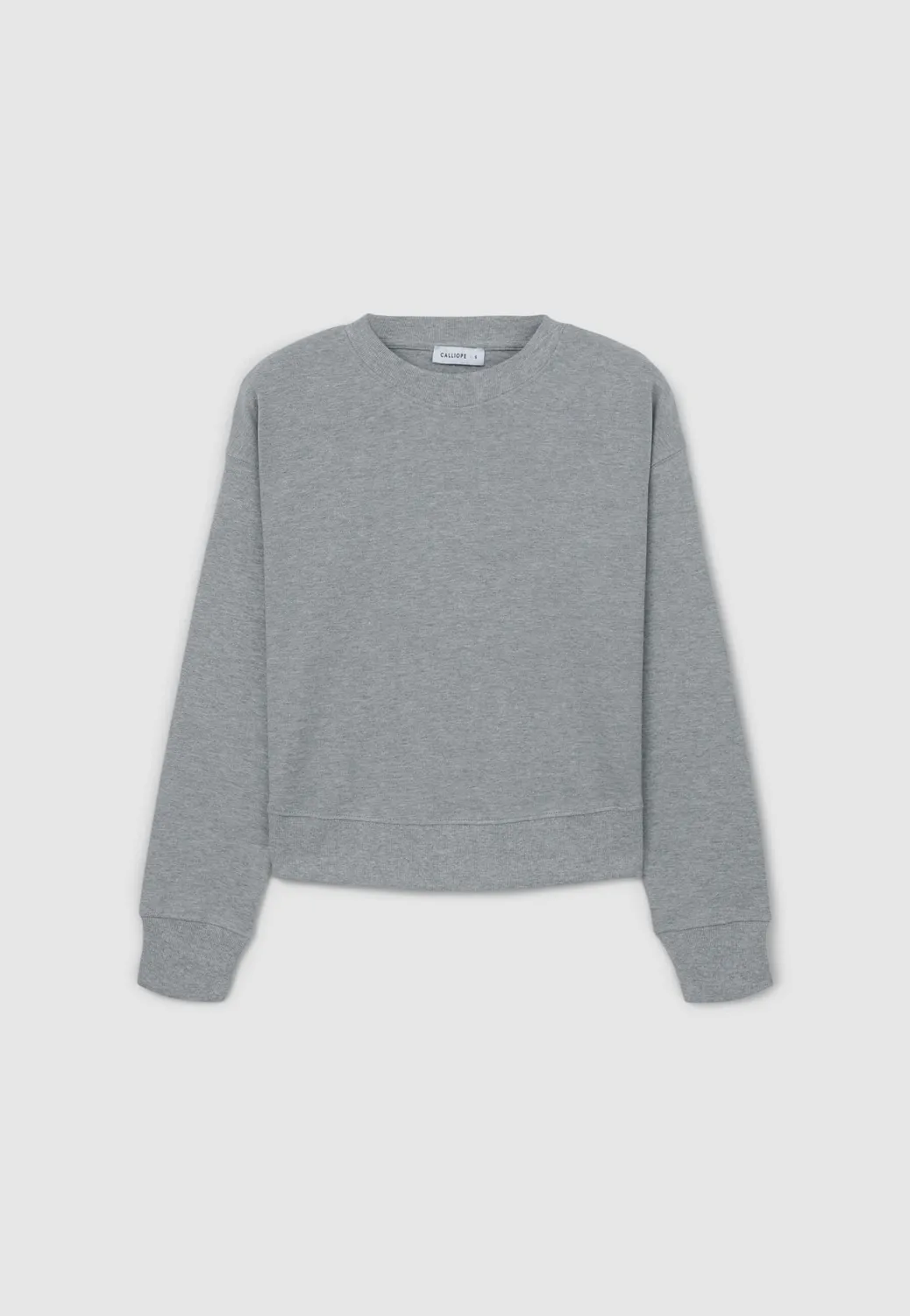 Calliope sweat femme col rond basic coton uni