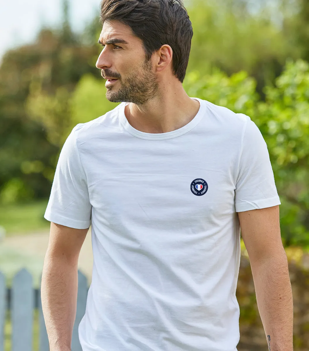 Cocorico Blason t-shirt homme blanc coton