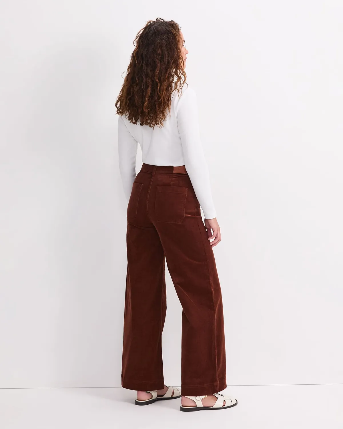Sportscraft Cleo jean large velours taille haute