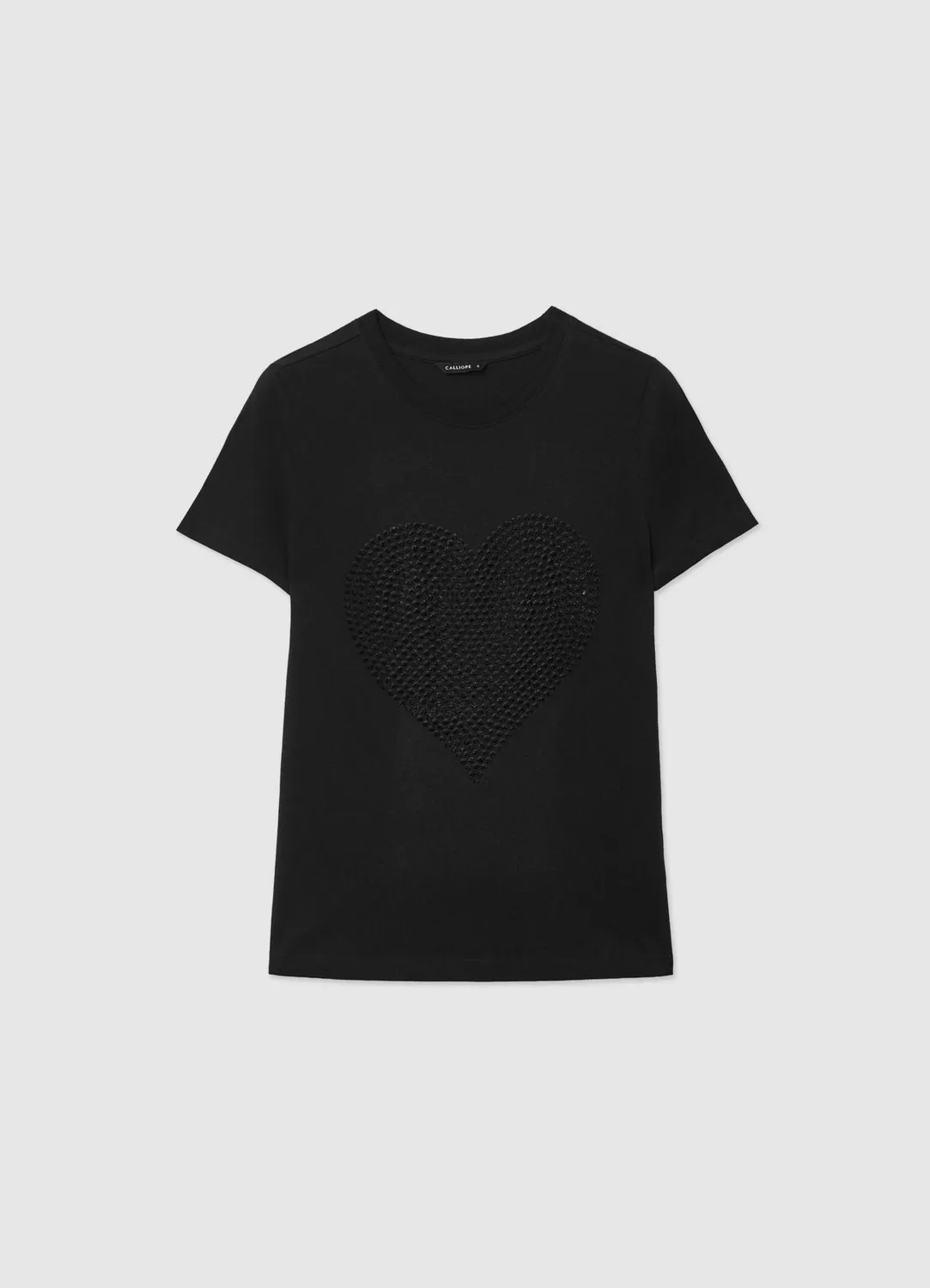 Calliope t-shirt femme cœur strass coton