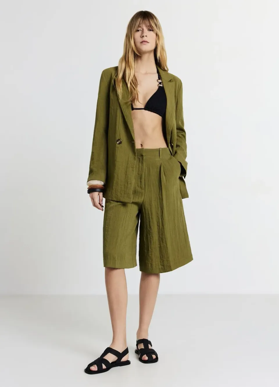 Calliope Bermuda long uni femme taille M
