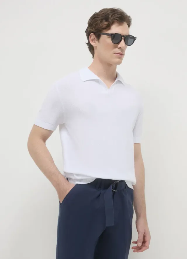 Calliope polo homme coton uni manches courtes