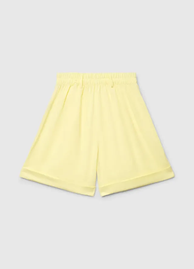 Calliope bermuda lin short femme taille haute pinces