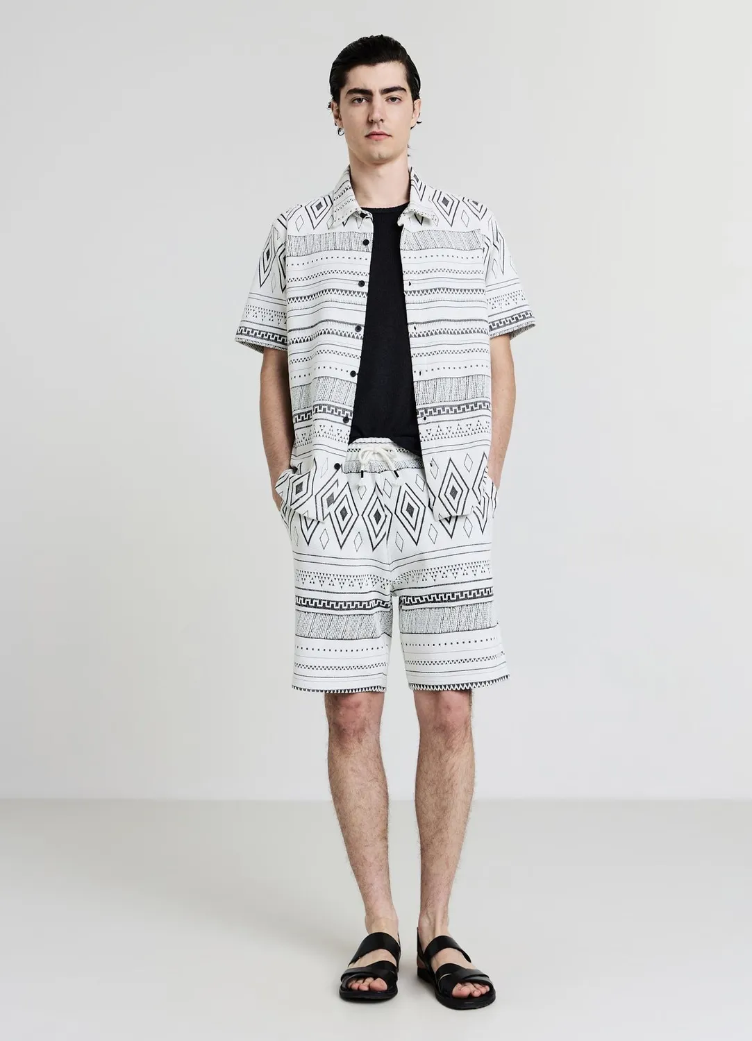 Calliope chemise ethnique homme coton manches courtes
