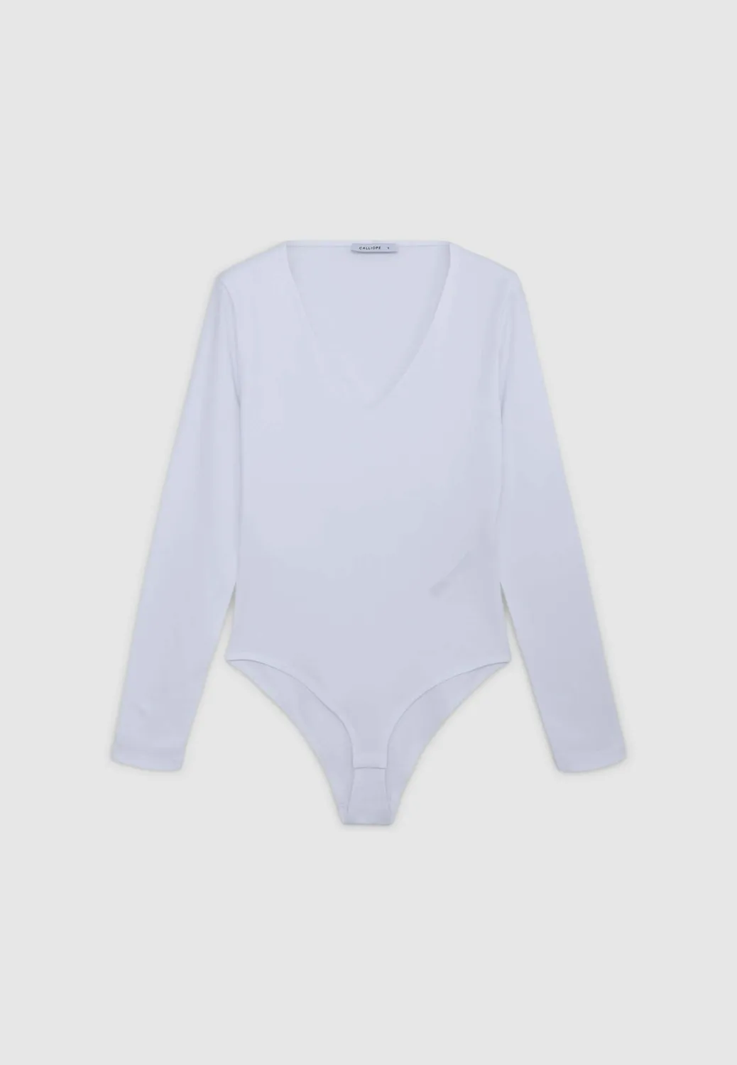 Calliope Body col V femme manches longues coton