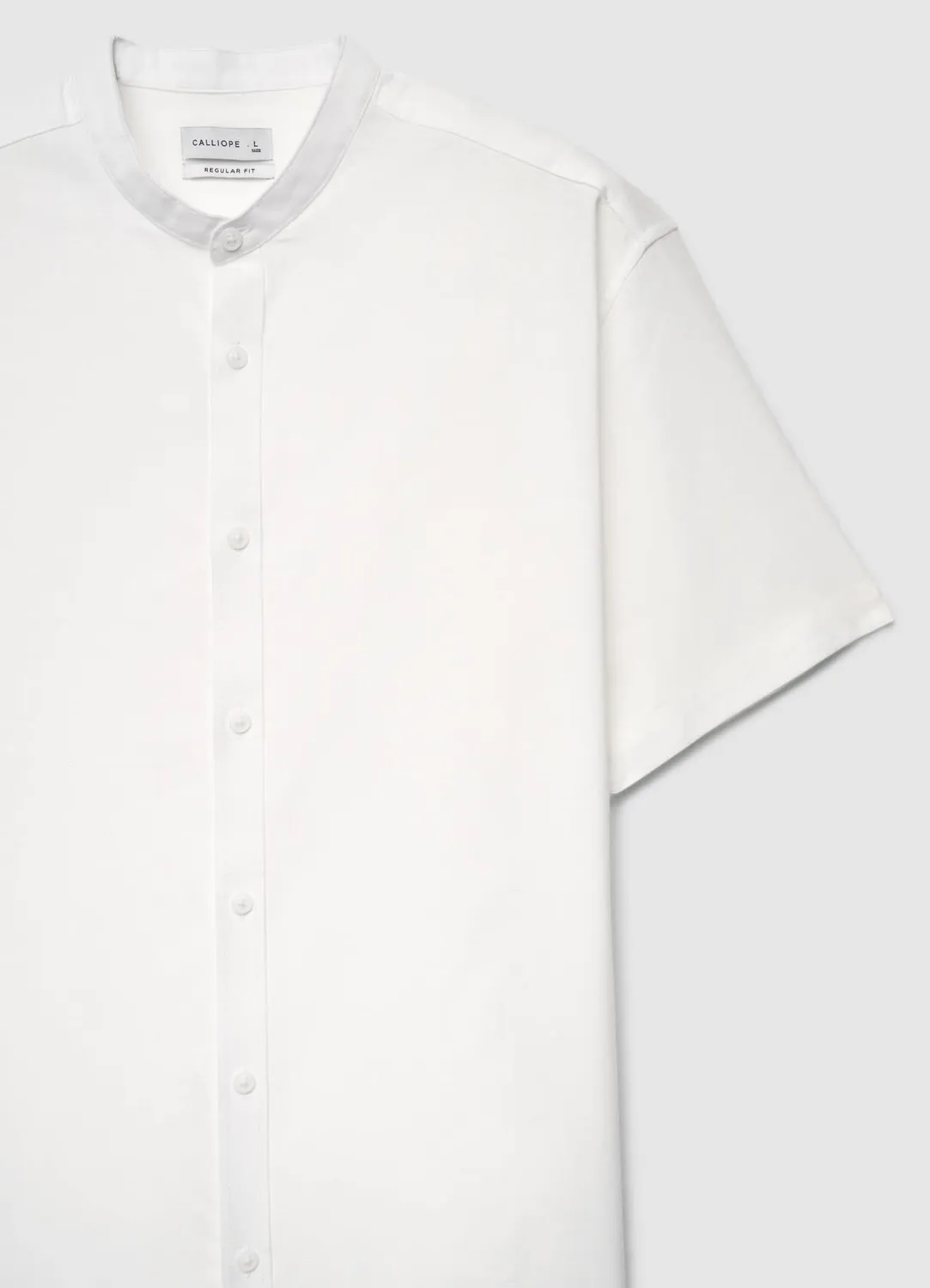 Calliope chemise homme col coréen manches courtes