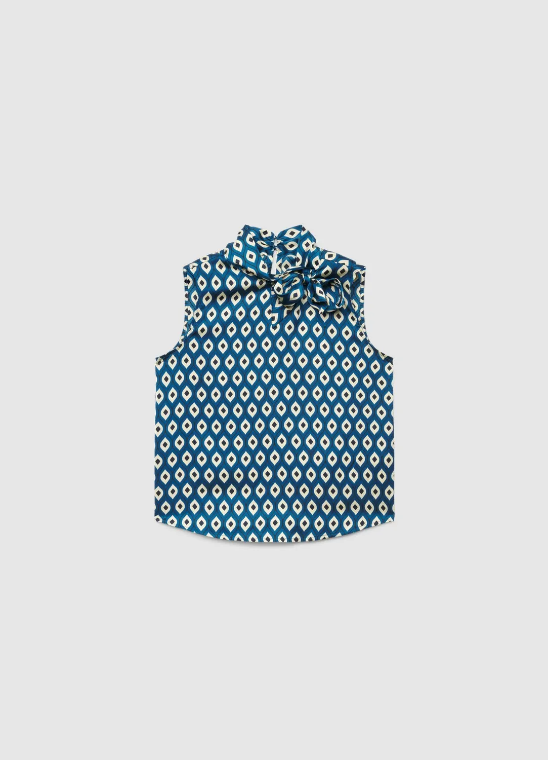 Calliope top satiné imprimé géométrique top femme