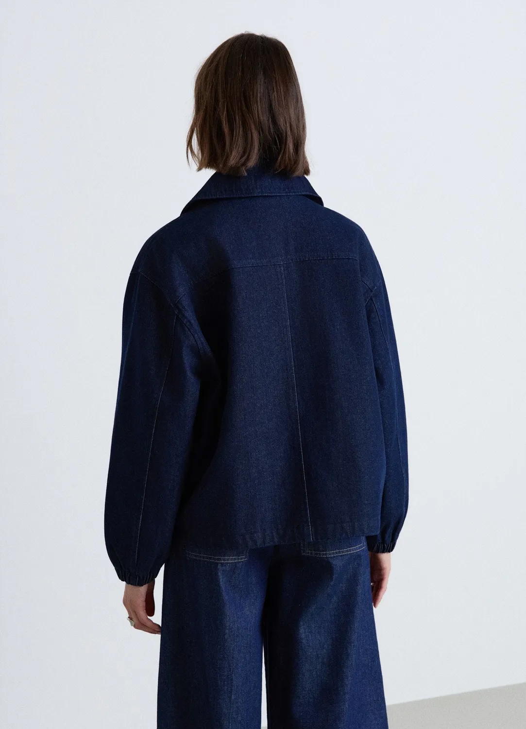 Calliope bomber femme denim zip poches à rabat